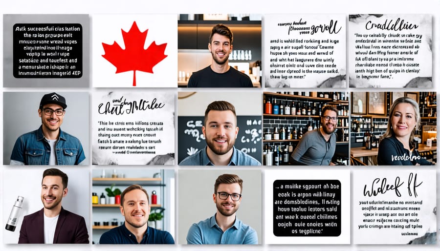 Successful Canadian vape entrepreneurs with their stories and product images