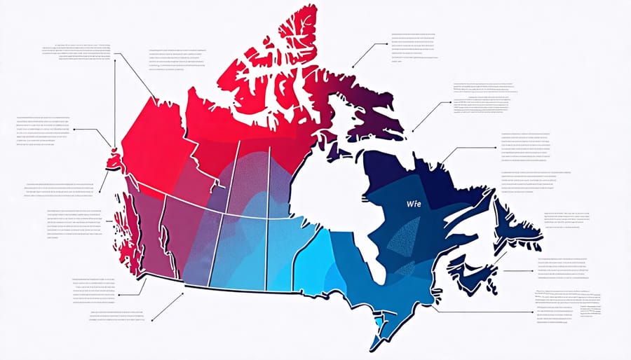 Canadian map with highlighted provinces showing vape pen market trends