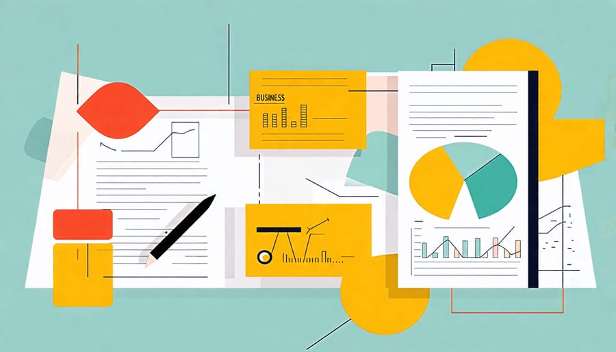 Flowchart showing the steps to create a comprehensive business plan