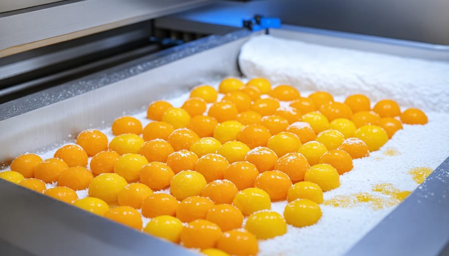 A freeze drying machine used in a candy production facility